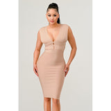 NATURALLY CHIC BANDAGE DRESS