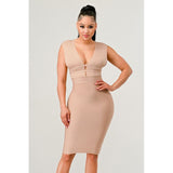 NATURALLY CHIC BANDAGE DRESS