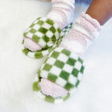 Luxe Lounge Checker Cozy Slippers - Spicie's Boutique