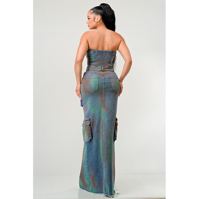 ATHINA VINTAGE HAND WASHED BUTTON UP SLIT DRESS - Spicie's Boutique
