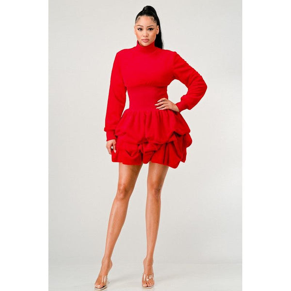 Merry Go Around Ruffle long sleeve dress