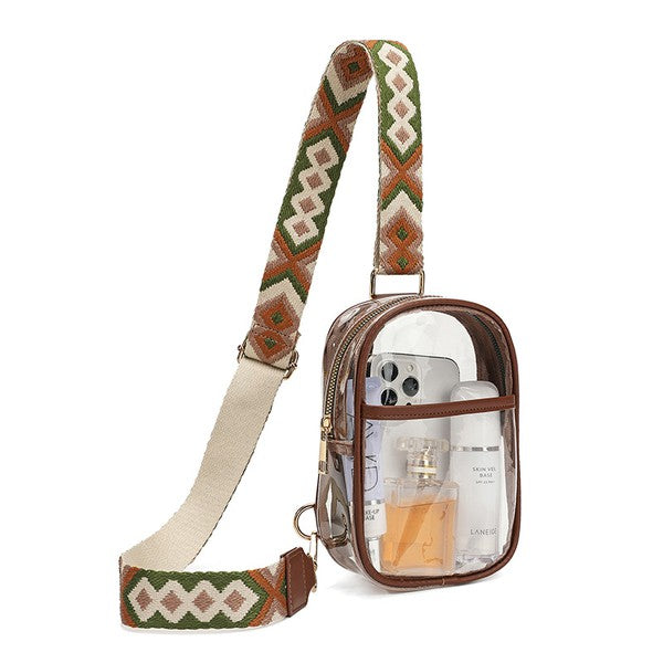 Easy Travels Clear Stadium Sling Crossbody Bag - Spicie's Boutique