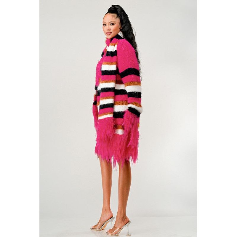 Fuzzy Striped Sweater
