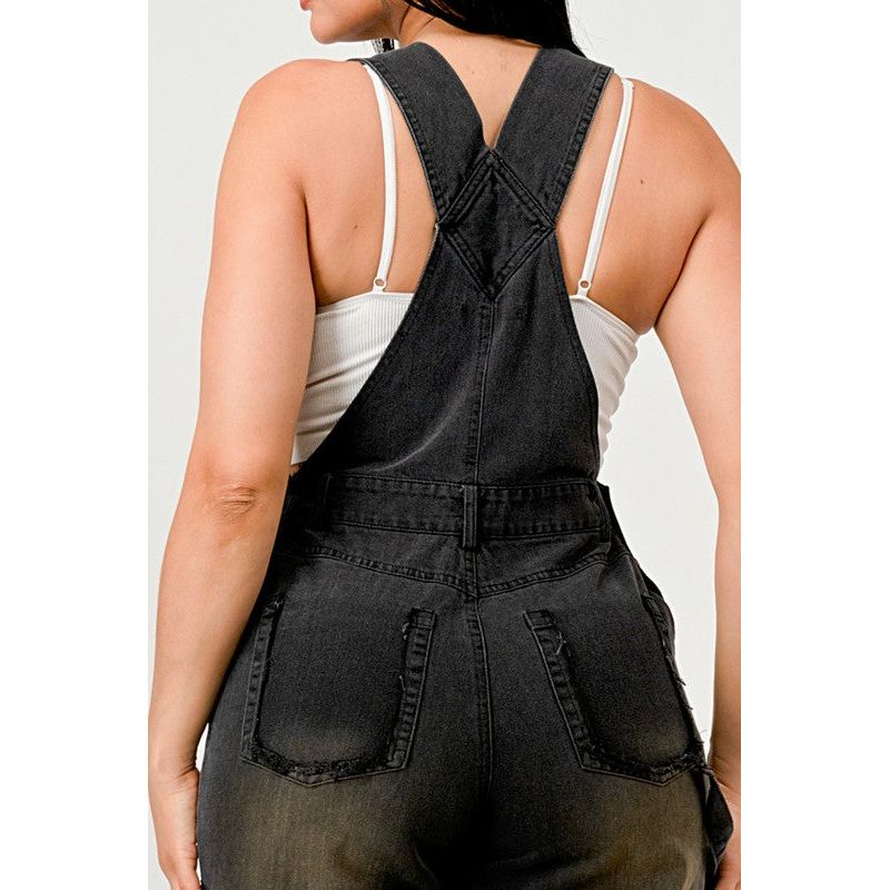 Urban Noir Denim Overalls Black Jumpsuit - Spicie's Boutique