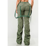 Ruched Utility Elegance Pants