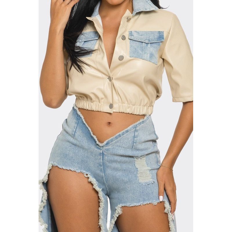 Reinvented Classic Two-Piece Denim Ensemble - Spicie's Boutique