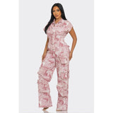 Pink Whisper Tie-Dye Jumpsuit