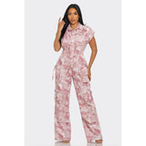 Pink Whisper Tie-Dye Jumpsuit
