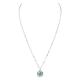 Initial G Turquoise Pendant Necklace
