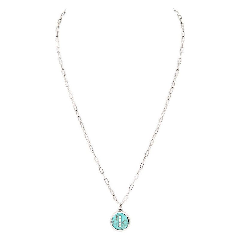 Initial I Turquoise Pendant Necklace - Spicie's Boutique