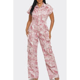 Pink Whisper Tie-Dye Jumpsuit