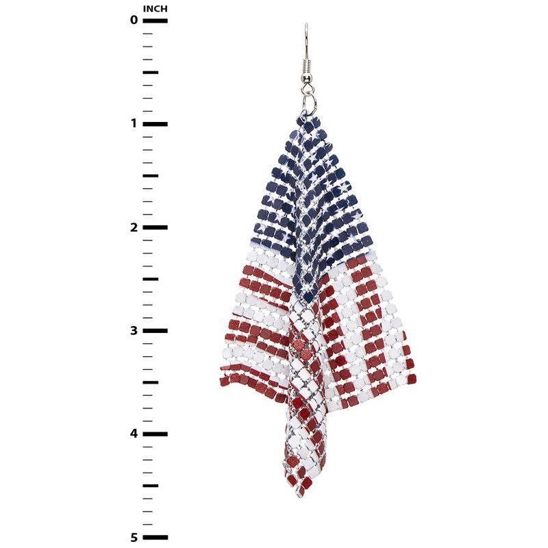 USA Flag Chainmail Iconic Earrings - Spicie's Boutique
