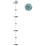 Initial T Turquoise Stud Earrings