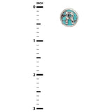 Initial R Turquoise Stud Earrings