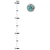 Initial G Turquoise Stud Earrings