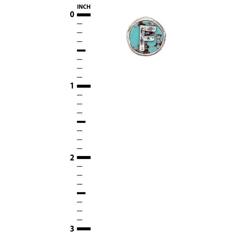 Initial F Turquoise Stud Earrings - Spicie's Boutique