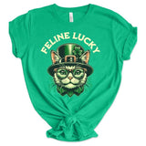Feline Lucky Graphic Crew Neck Tee - Spicie's Boutique