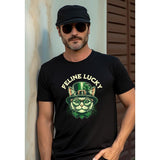 Feline Lucky Graphic Crew Neck Tee - Spicie's Boutique