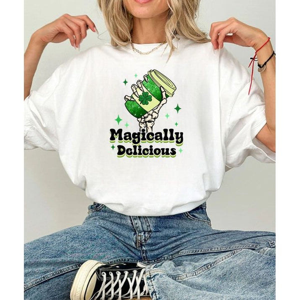 Magically Delicious Coffee Graphic Crew Neck Tee - Spicie's Boutique