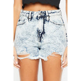 Kancan Distressed High Waist Denim Shorts