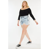 Kancan Distressed High Waist Denim Shorts