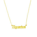 Old English Zodiac Necklace - Spicie's Boutique