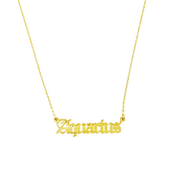 Old English Zodiac Necklace - Spicie's Boutique