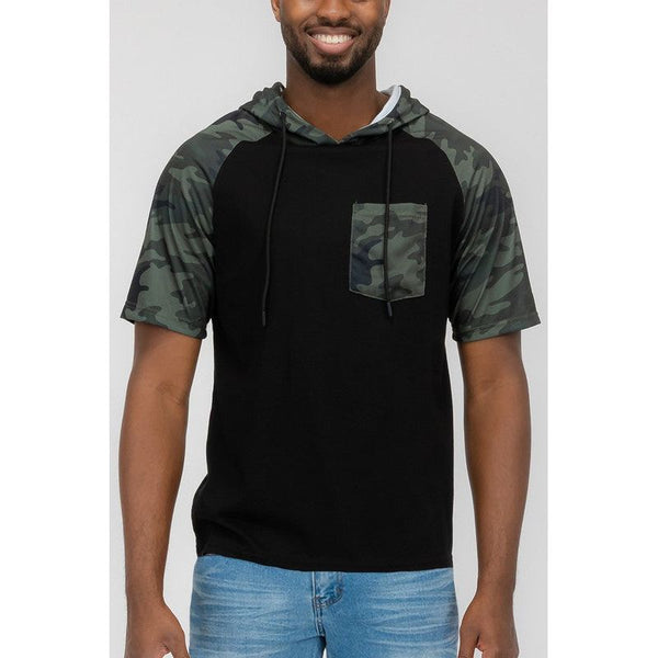 SHORT SLEEVE CAMO COLOR BLOCK - Spicie's Boutique