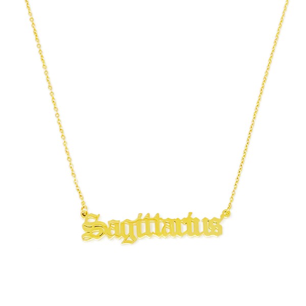 Old English Zodiac Necklace - Spicie's Boutique