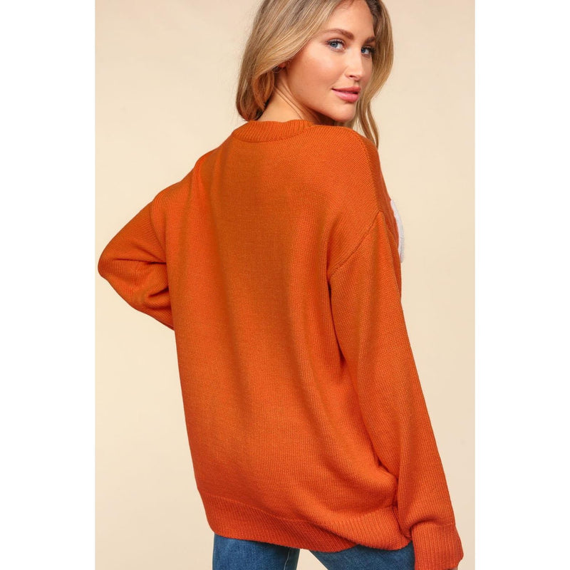 Haptics Metallic Glitter Embroidery Sweater - Spicie's Boutique