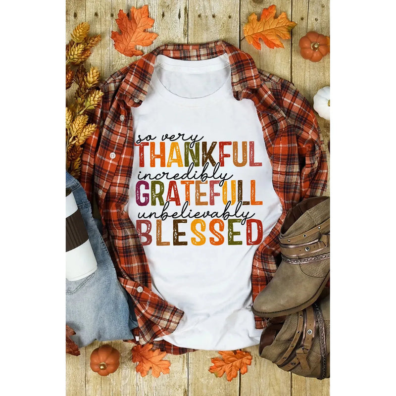 Letter Graphic Round Neck Short Sleeve T-Shirt