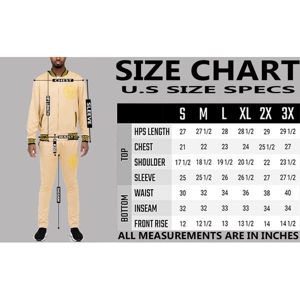 Mens Black and Gold Detail Track Suit