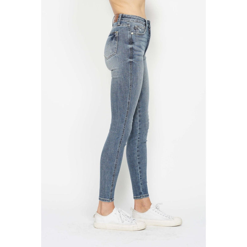Judy Blue Tummy Control Contrast Wash Skinny Jeans