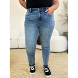 Mid Rise Rigid Magic Release Hem Jeans