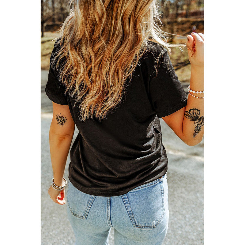 Skull Round Neck Short Sleeve T-Shirt - Spicie's Boutique
