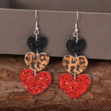 Heart Leather Drop Earrings - Spicie's Boutique