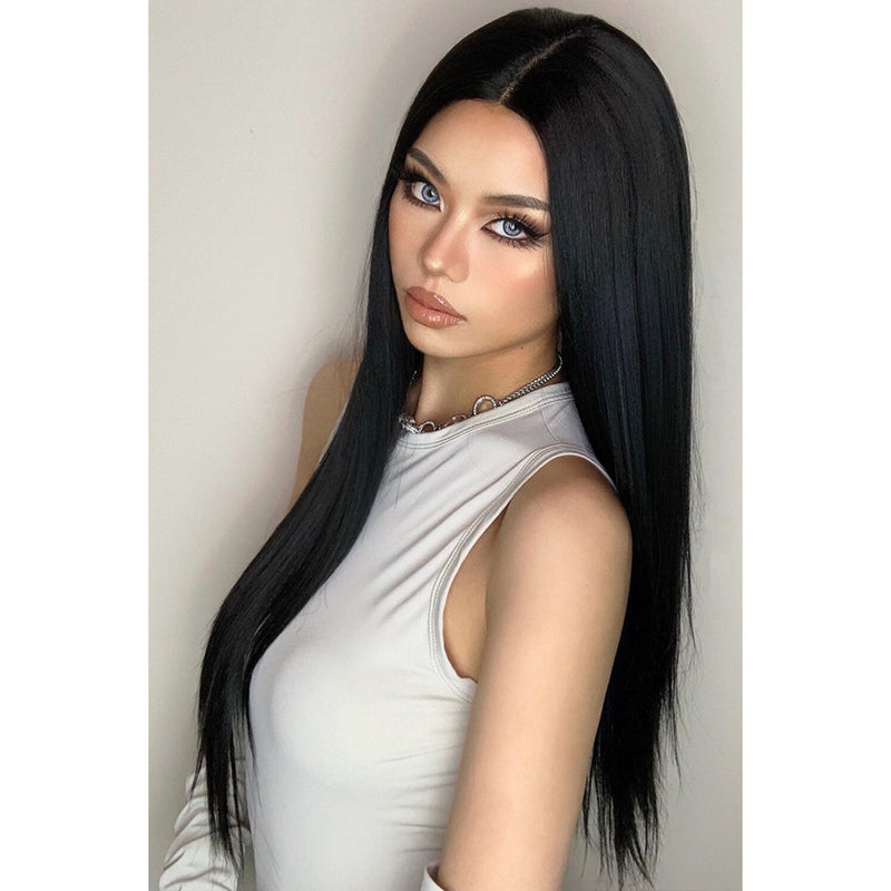 13*2" Long Lace Front Straight Synthetic Wig 26" Long 150% Density - Spicie's Boutique
