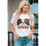 AMERICAN WOMAN Graphic Round Neck Tee - Spicie's Boutique