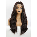 13*2" Lace Front Wigs Synthetic Long Wave 26" Heat Safe 150% Density- Brown - Spicie's Boutique