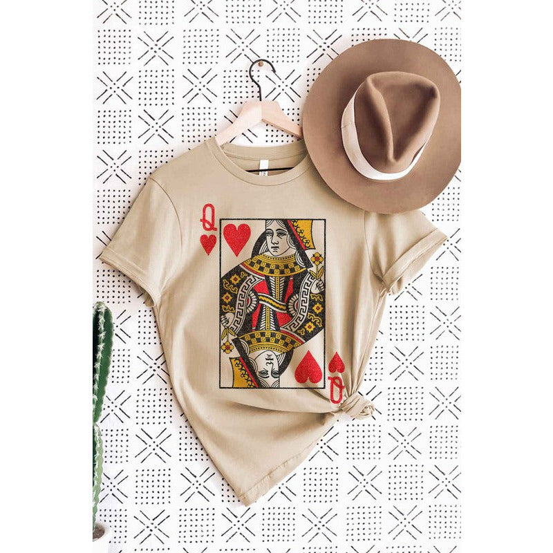 QUEEN OF HEARTS TEE- PLUS SIZE - Spicie's Boutique