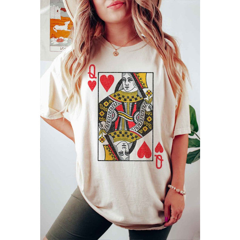 QUEEN OF HEARTS TEE- PLUS SIZE - Spicie's Boutique