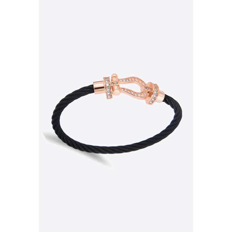 Men Rhinestone Cable Bracelet - Spicie's Boutique