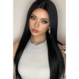 13*2" Long Lace Front Straight Synthetic Wig 26" Long 150% Density - Spicie's Boutique