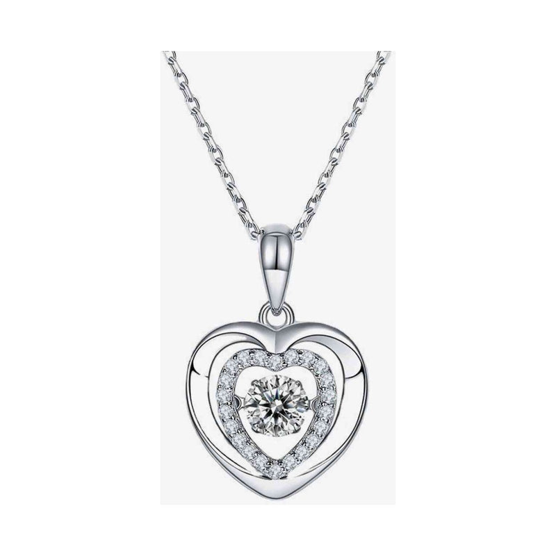 Moissanite Heart Pendant Necklace - Spicie's Boutique