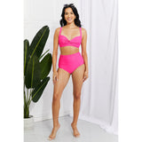 Marina West Swim Take A Dip Twist High-Rise Bikini in Pink - Spicie's Boutique