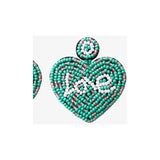 LOVE Beaded Heart Earrings - Spicie's Boutique