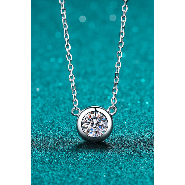 Moissanite Round Pendant Chain Necklace - Spicie's Boutique