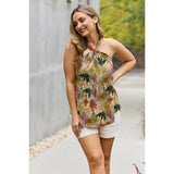 Floral Halter Top in Green - Spicie's Boutique