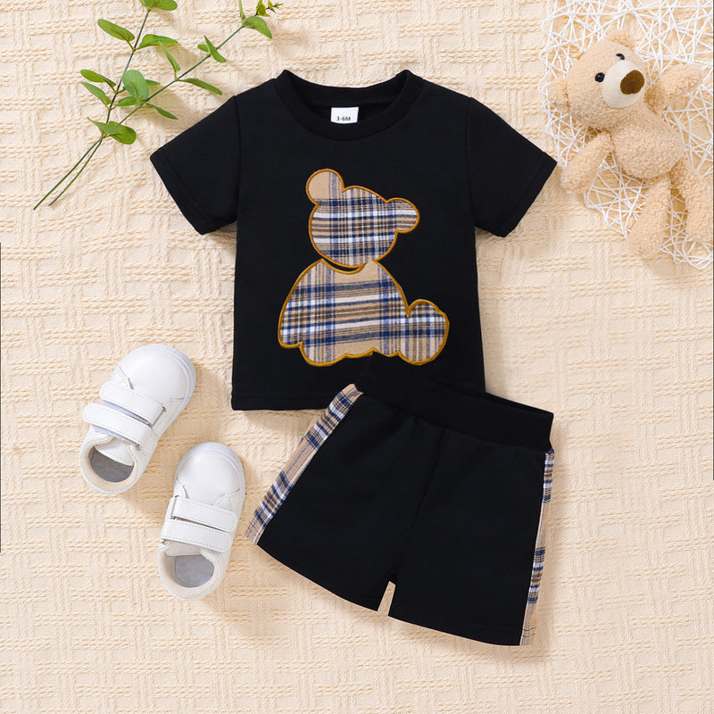 Baby Bear Graphic Round Neck Tee and Short Set - Spicie's Boutique