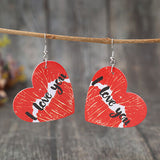 I LOVE YOU Heart Leather Earrings - Spicie's Boutique